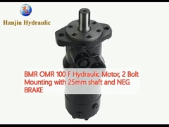 BMR OMR 100 F มอเตอร์ไฮดรอลิก ติดตั้ง 2 โบลท์ด้วยแกน 25 มม และ NEG BRAKE