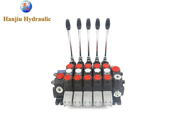 Hand Control Valve DCV100,hydraulic Directional Control Valve 26.5 GPM, 5Spools manual control