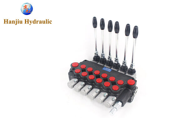 P80 Series Monoblock Control Valves，6 handles with spring control, BSPP ports