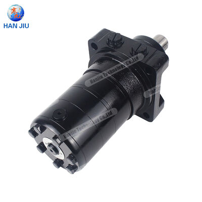 Hydraulic Motor with built-in brake, BMR series with needel bearing, 160 ml/r, wheel mounting flange, Key shaft， 7/8-14 UNF Port A and B