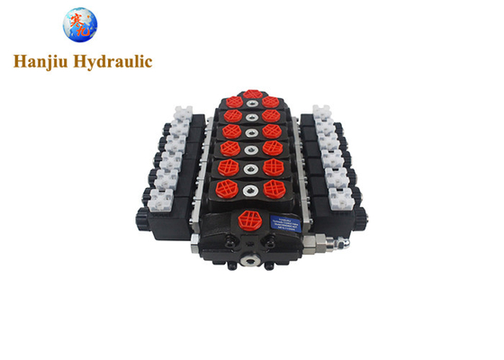 HSSD8DC 6 Spool Solenoid directional Hydraulic Control Valve เหมาะสําหรับการเกษตร ตราดและการก่อสร้าง